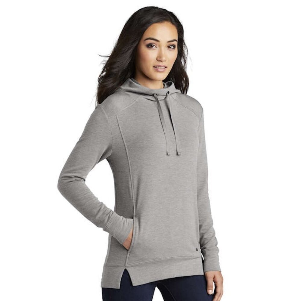 OGIO® Ladies' Luma Pullover Fleece Hoodie Color Petrol Grey Heather Size M (New)